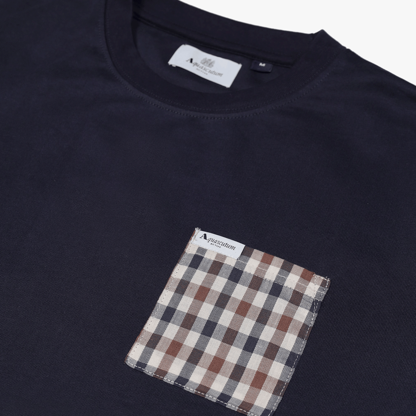 Aquascutum Check Pocket Navy Sweatshirt