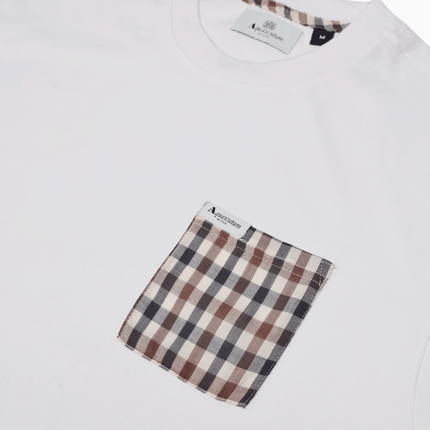 Aquascutum Check Pocket White Tee