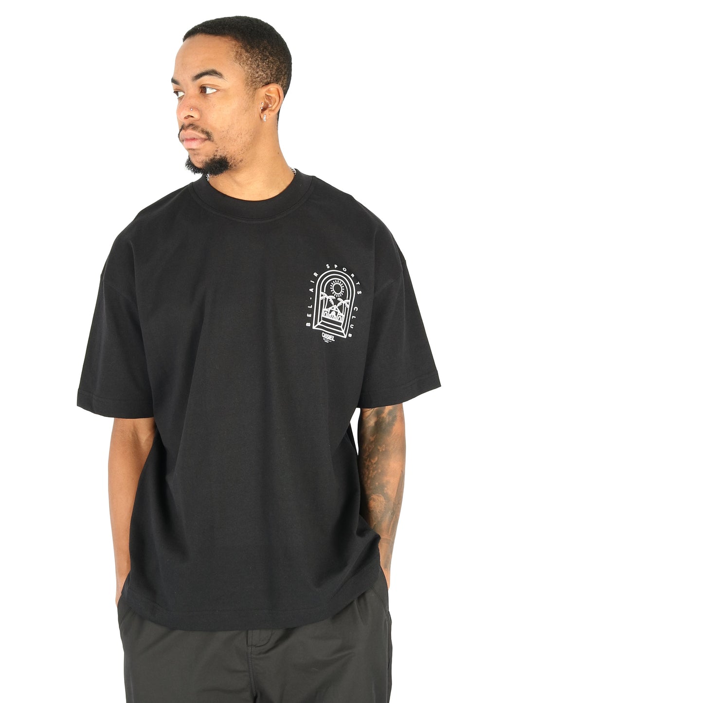 Cassiel Bel Air Sports Club Faded Black Tee