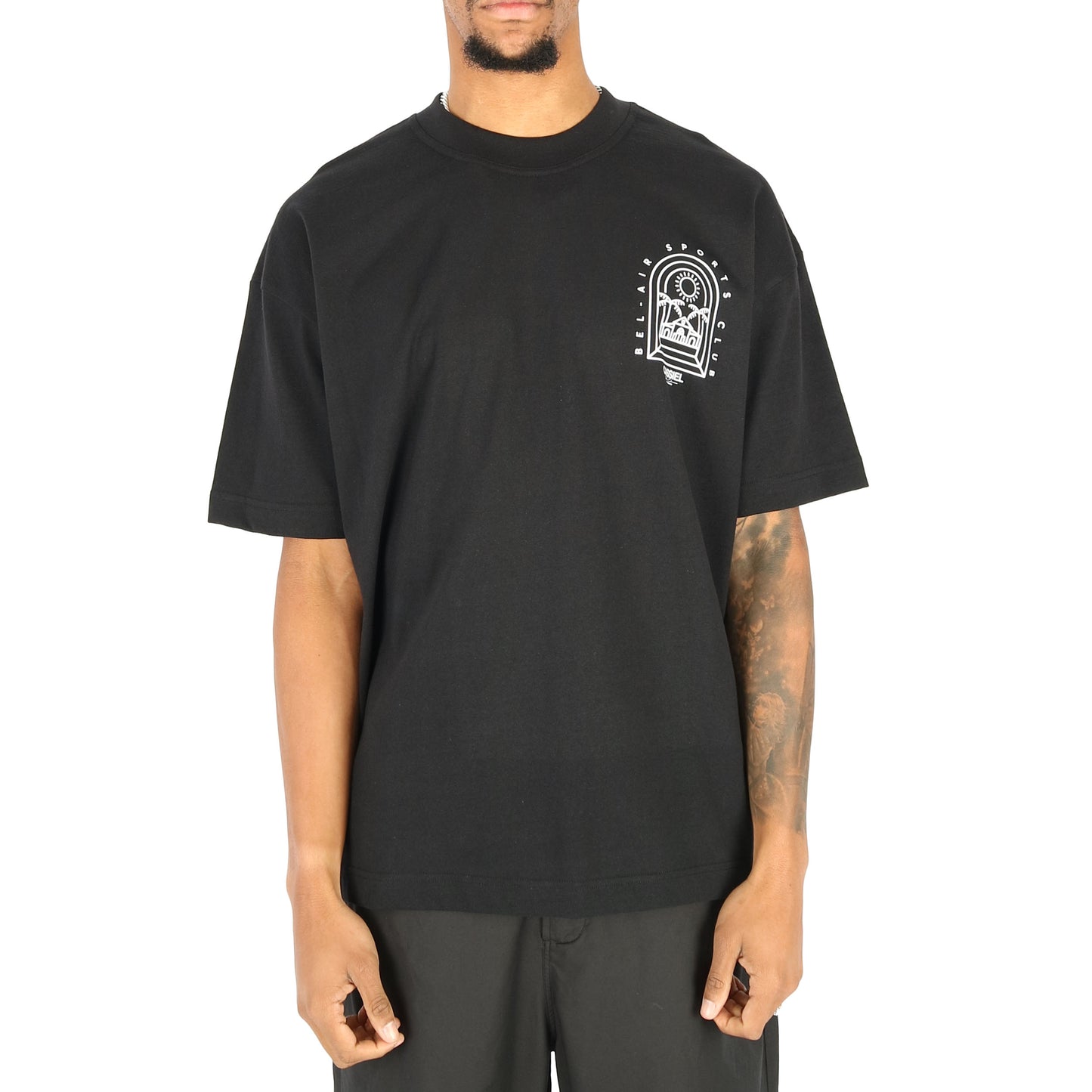 Cassiel Bel Air Sports Club Faded Black Tee