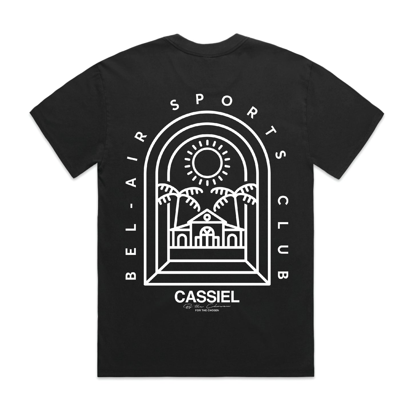 Cassiel Bel Air Sports Club Faded Black Tee