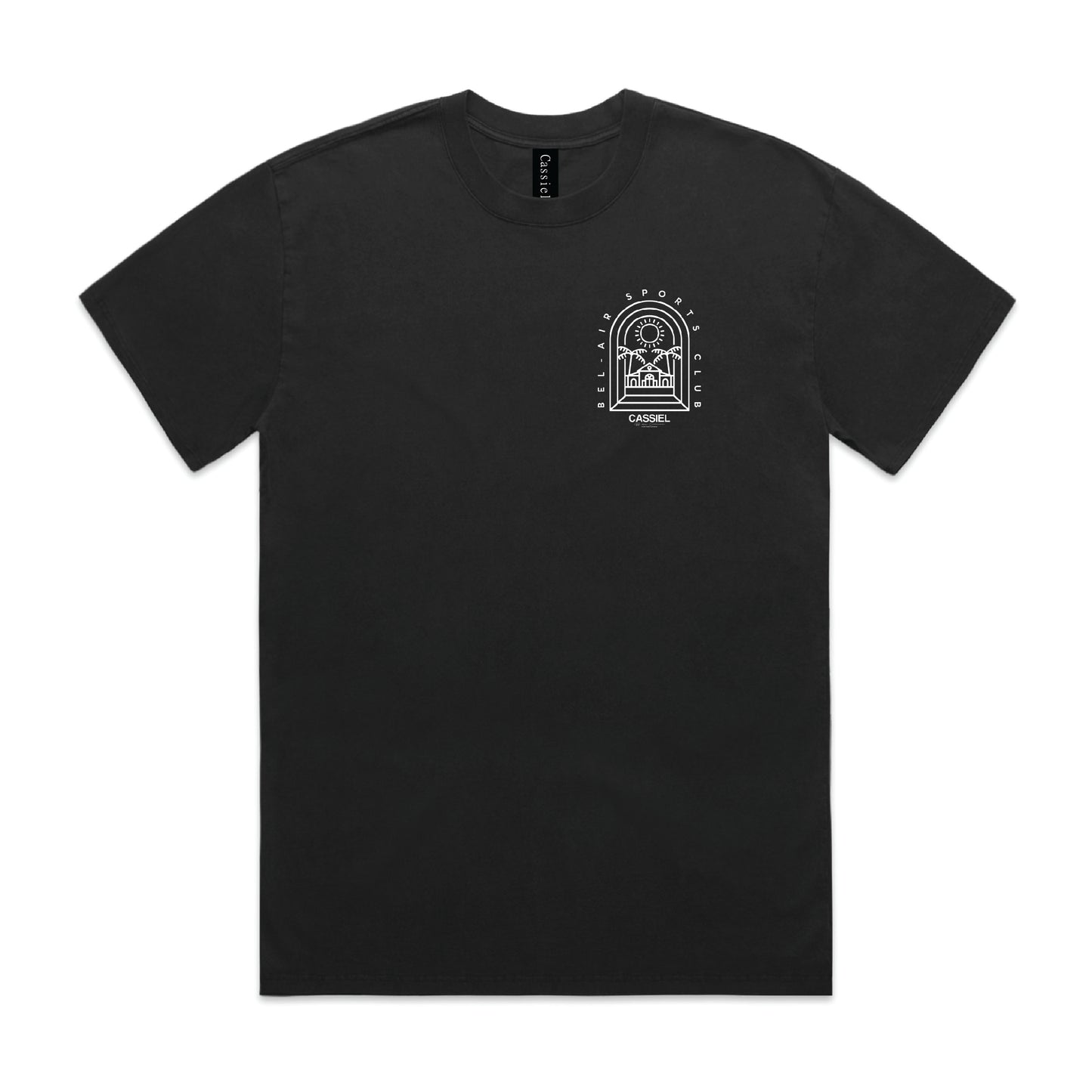 Cassiel Bel Air Sports Club Faded Black Tee