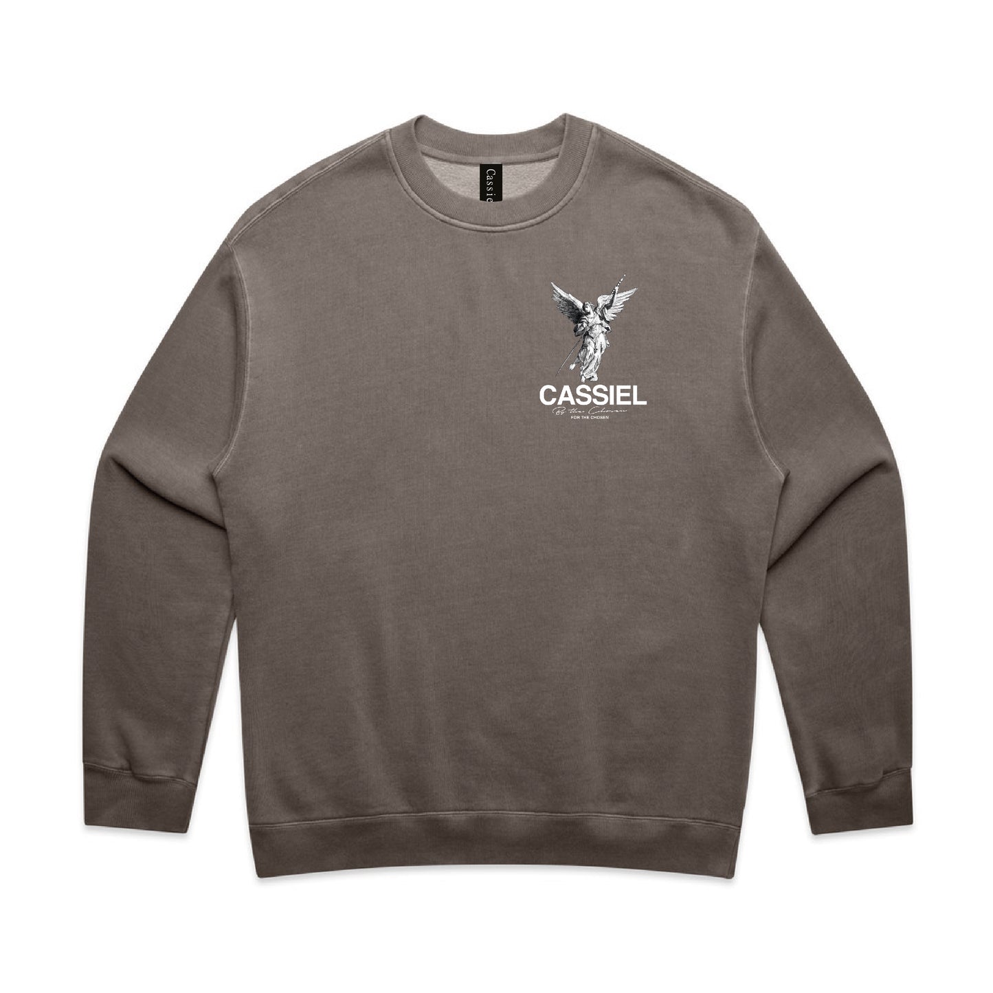 Cassiel Fleur De Lis Angel Faded Grey Sweatshirt