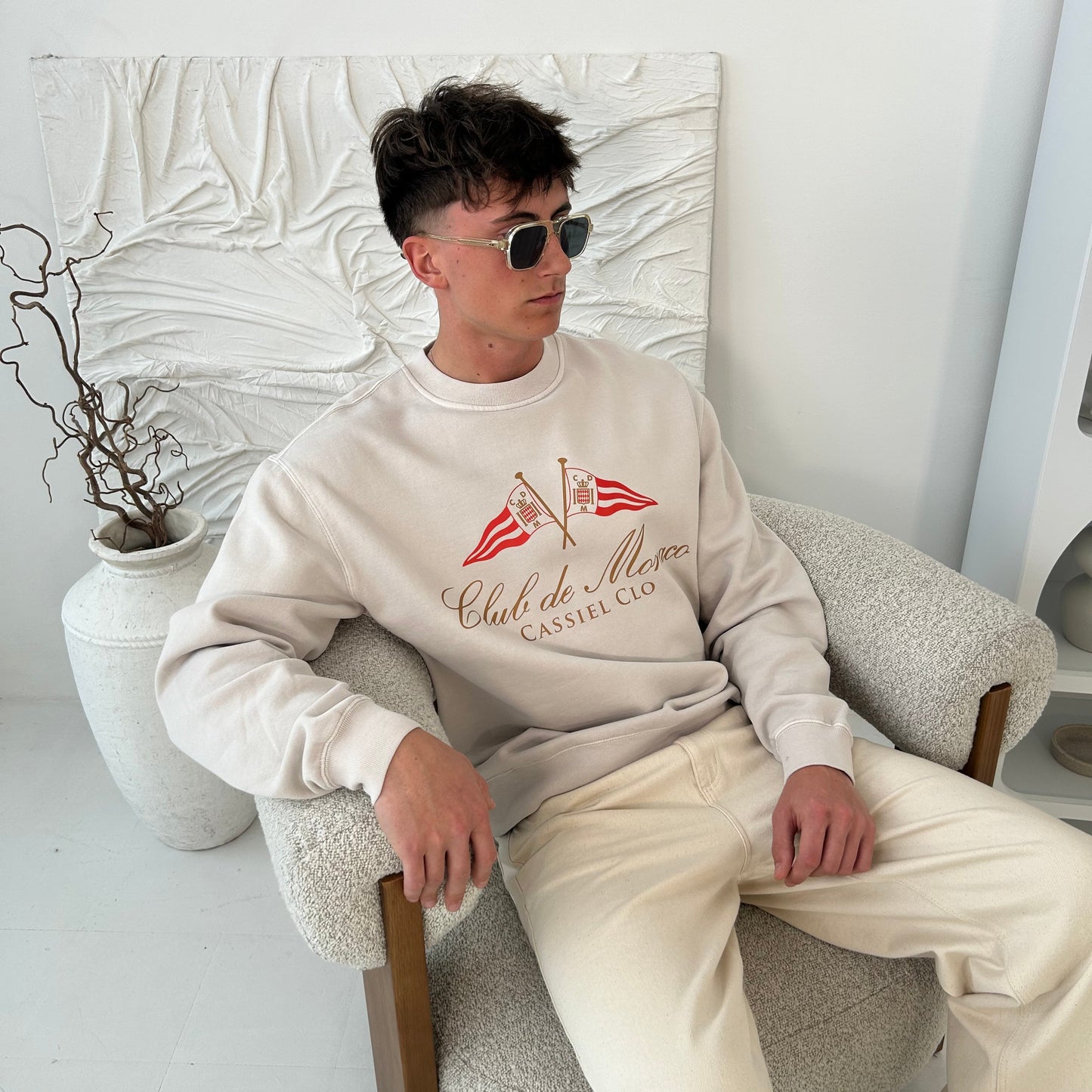 Cassiel Club De Monaco Bone Sweatshirt