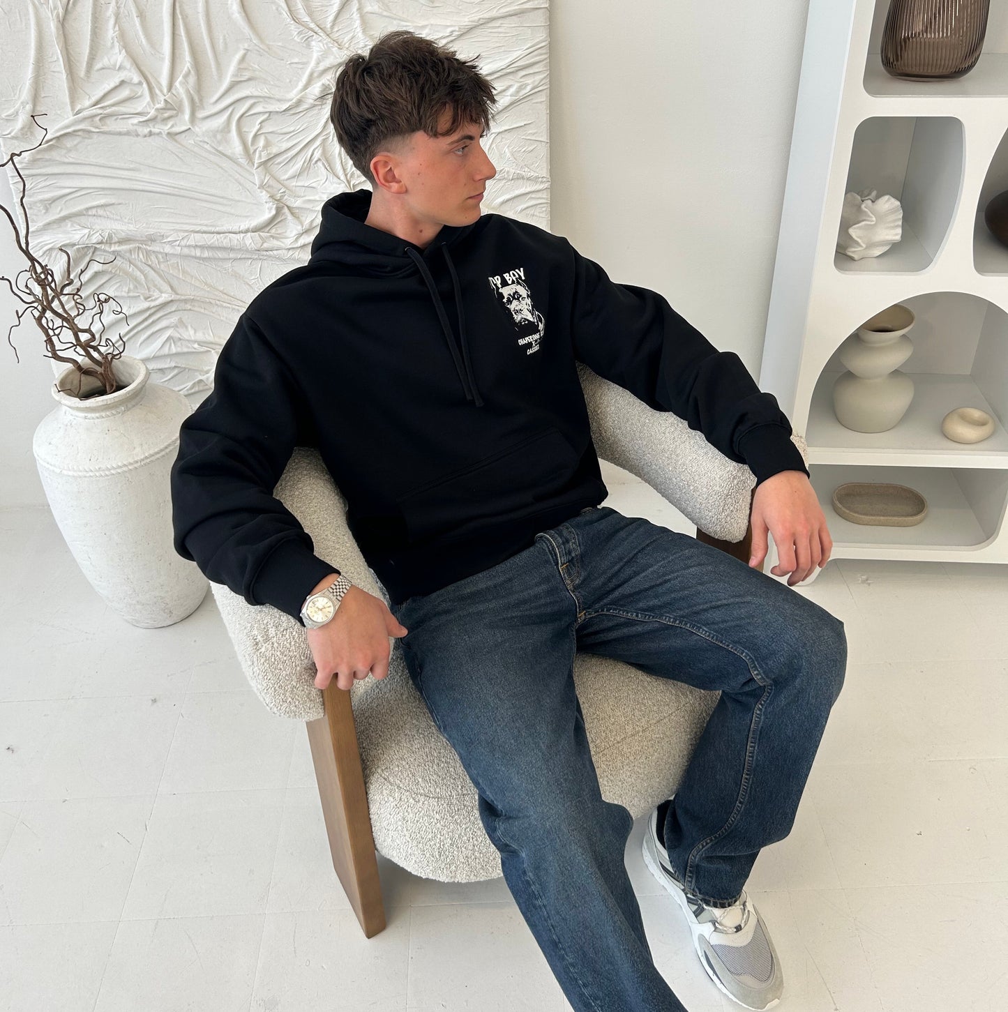Cassiel X Chaperone K9 Top Boy Black Hoody