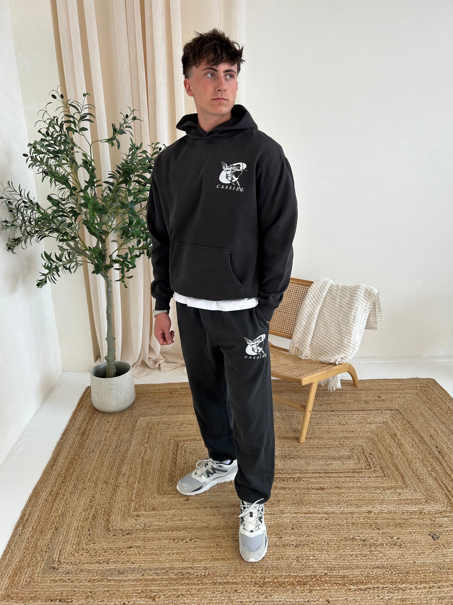 Cassiel Cherub Faded Black Sweatpant