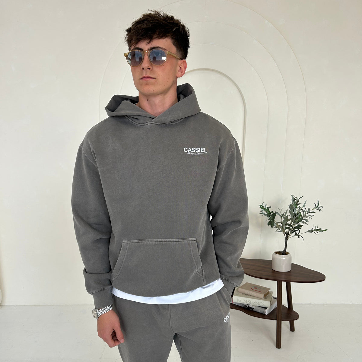 Cassiel For The Chosen Faded Grey Hoodie Sweatshirt