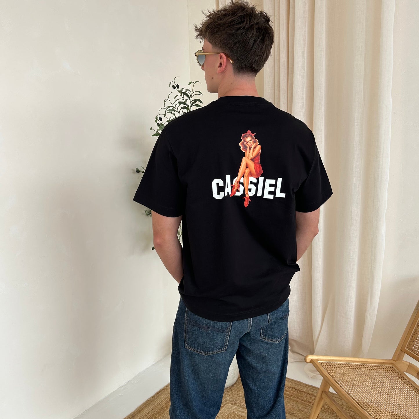 Cassiel Pinup Box Black Tee