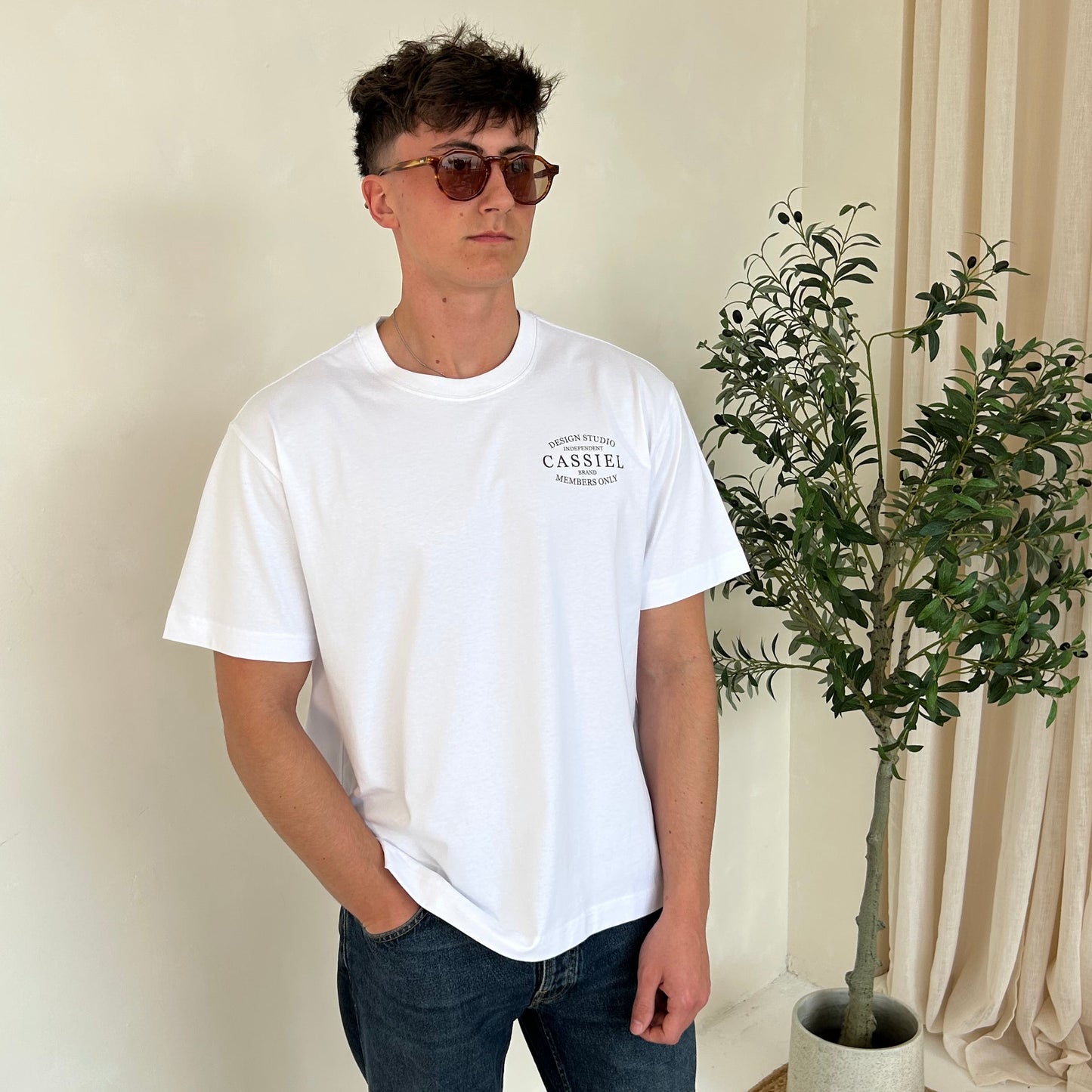 Cassiel Brand Box White Tee