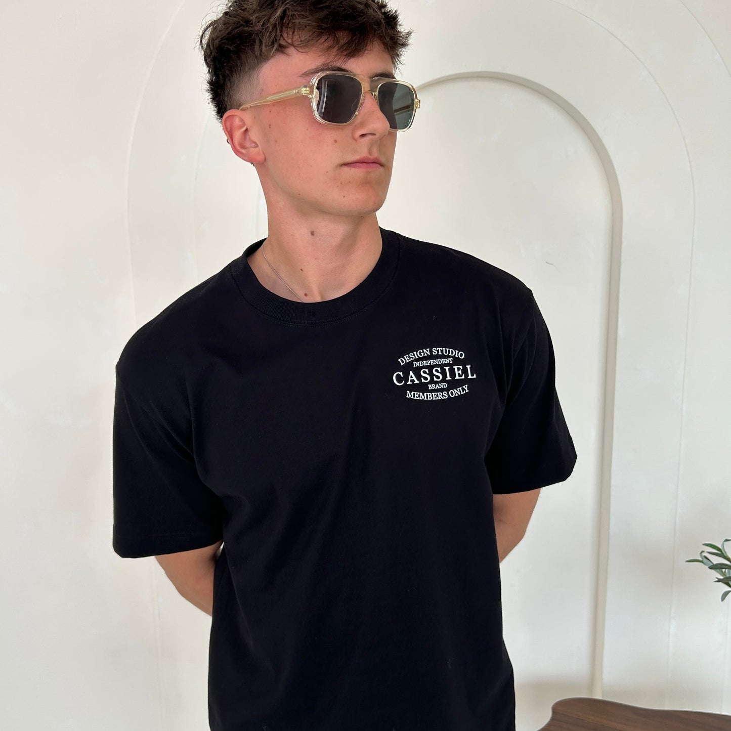 Cassiel Brand Box Black Tee
