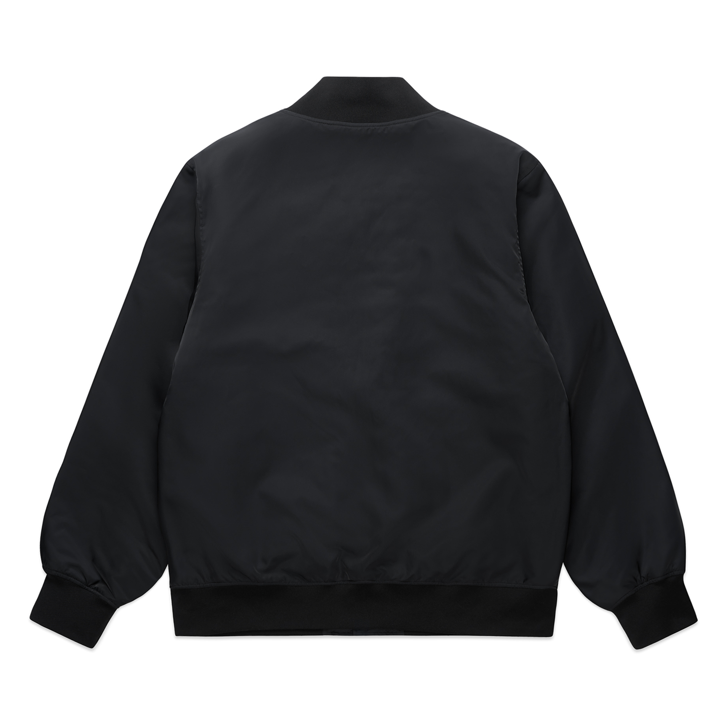 Cassiel Satin Nylon Black Collage Bomber Jacket