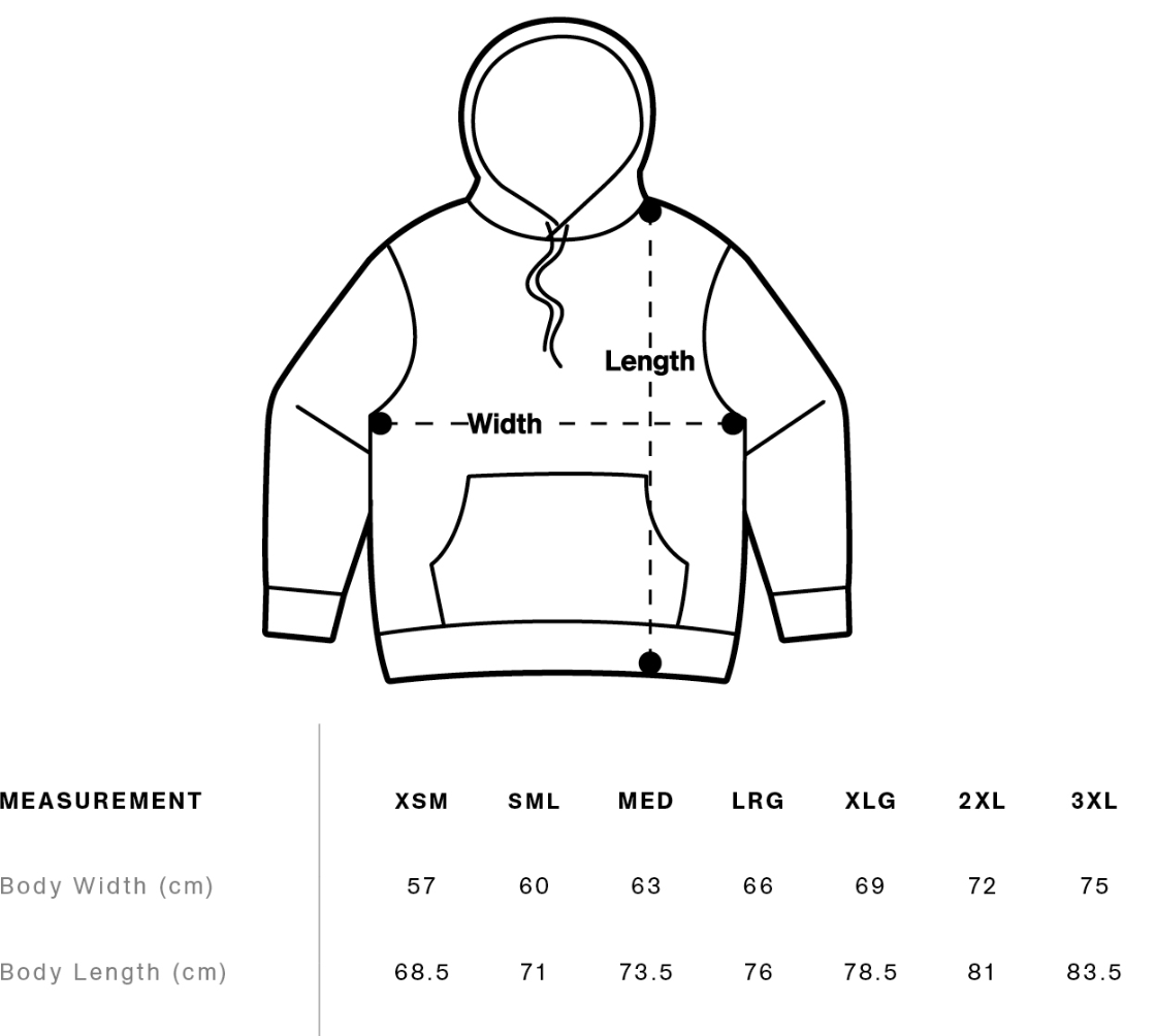 Cassiel Brand Black Heavyweight Hoodie Sweatshirt