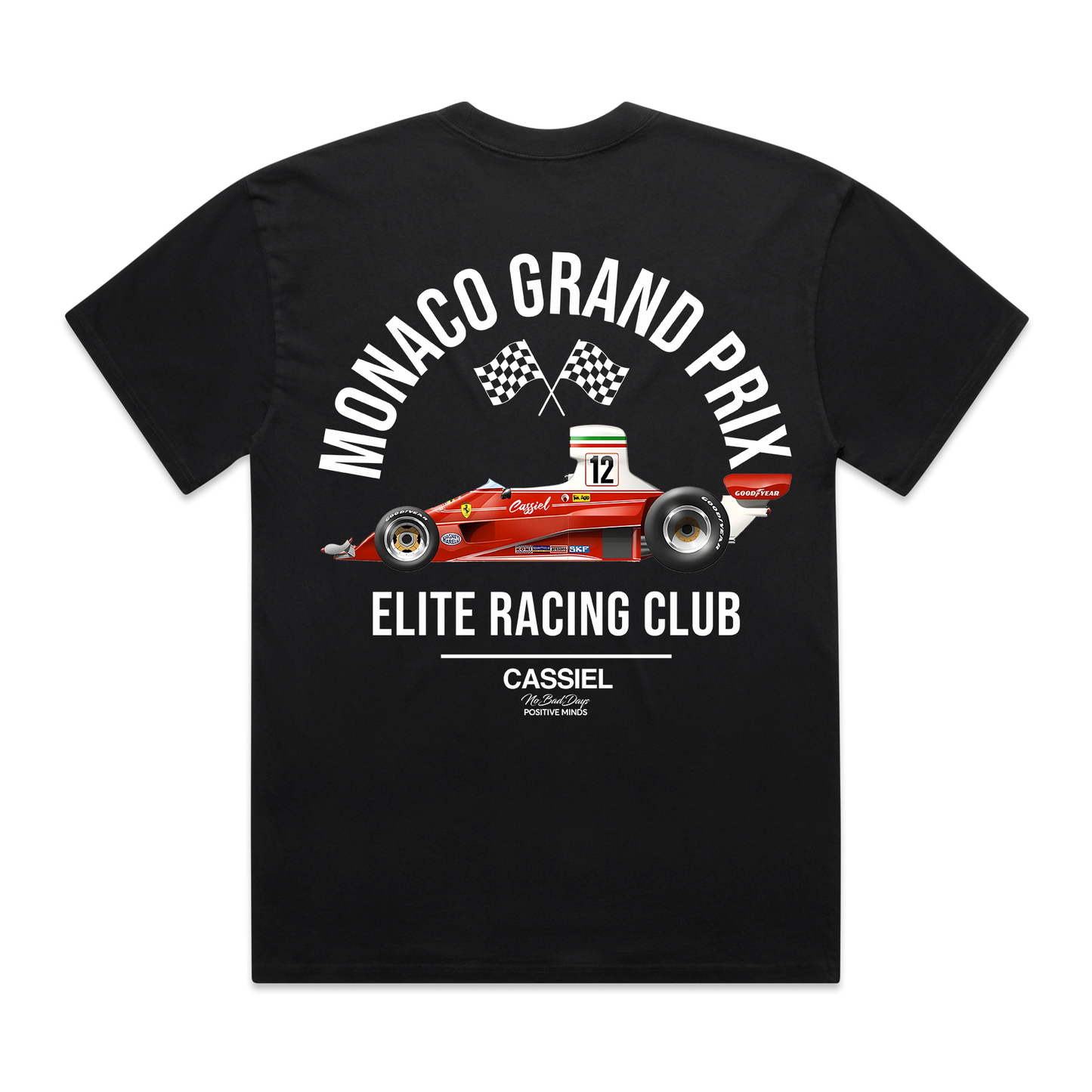 Cassiel Monaco Grand Prix Faded Black Tee