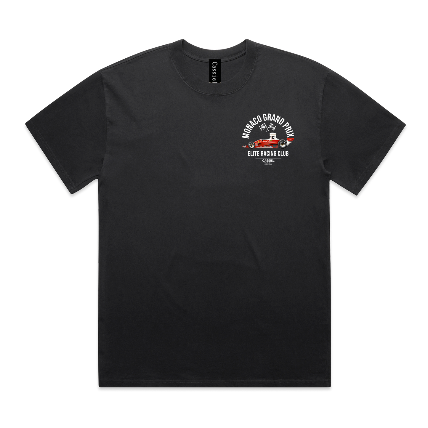 Cassiel Monaco Grand Prix Faded Black Tee