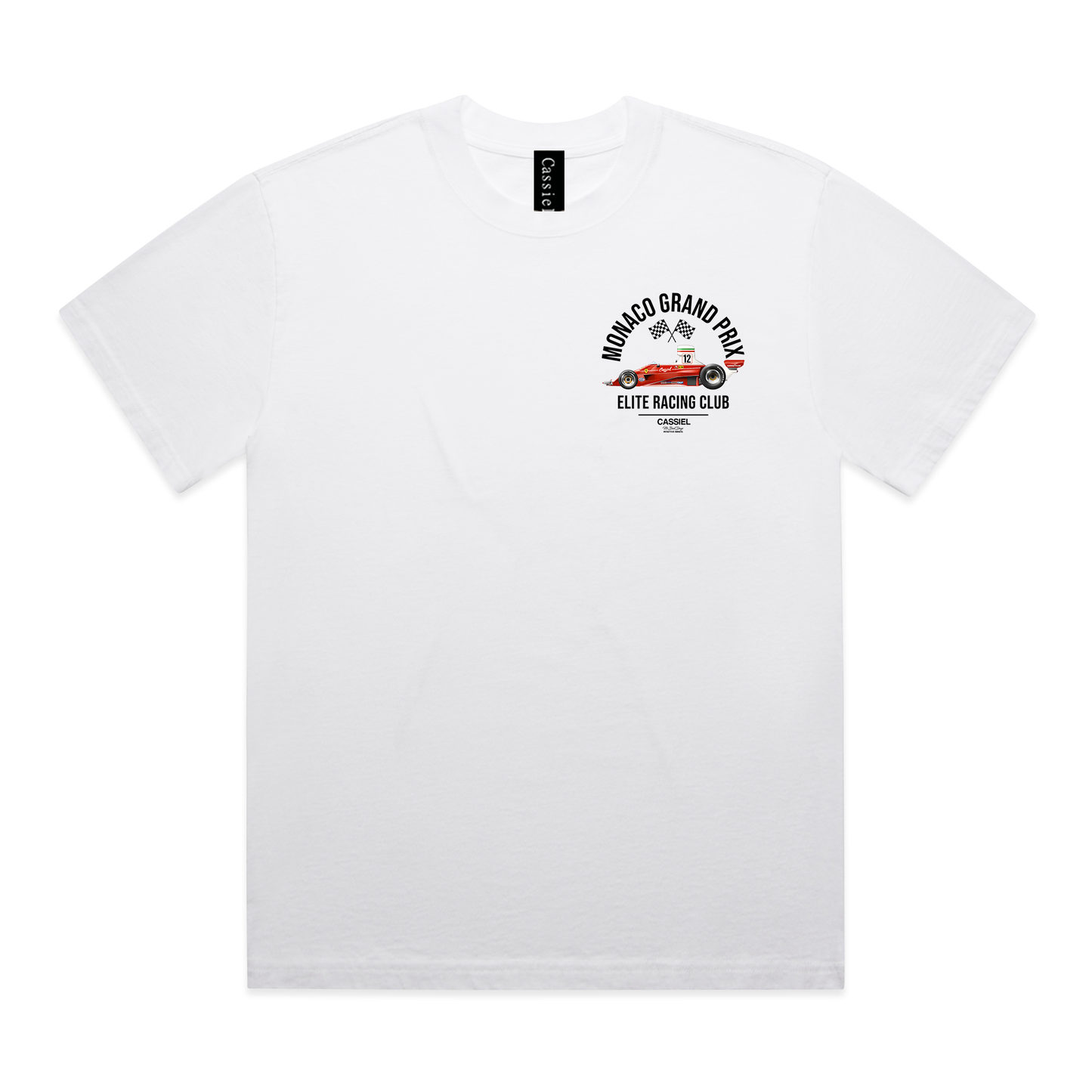 Cassiel Monaca Grand Prix Faded White Tee