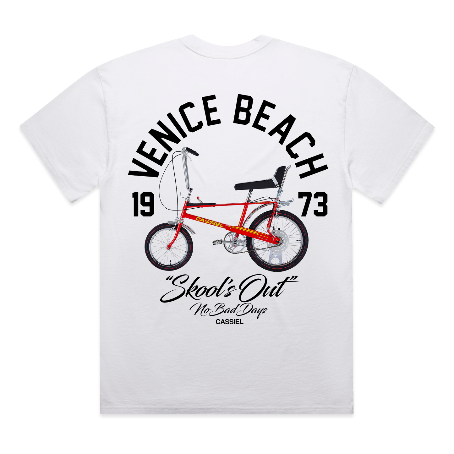Cassiel Venice Beach Faded White Tee