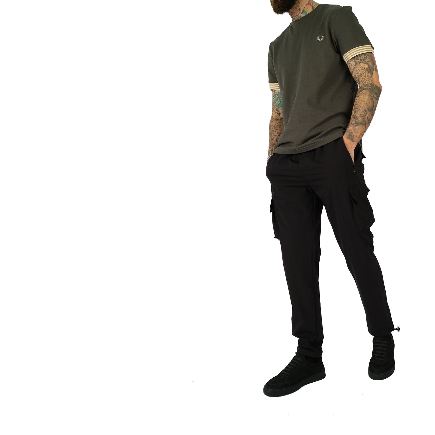 Cassiel Stretch Black Cargo Pant