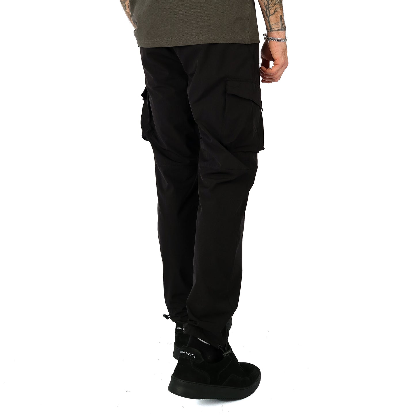 Cassiel Stretch Black Cargo Pant