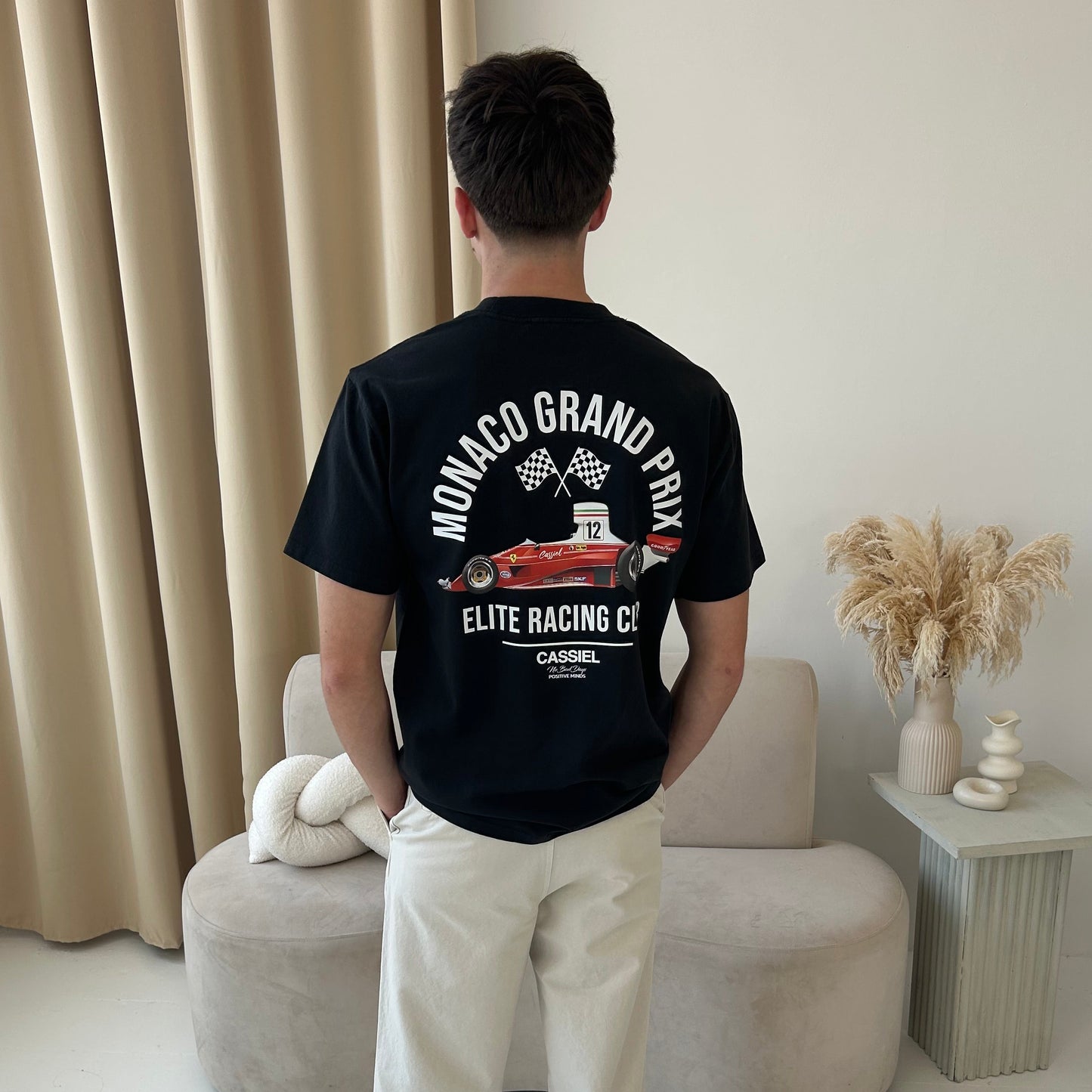 Cassiel Monaco Grand Prix Faded Black Tee