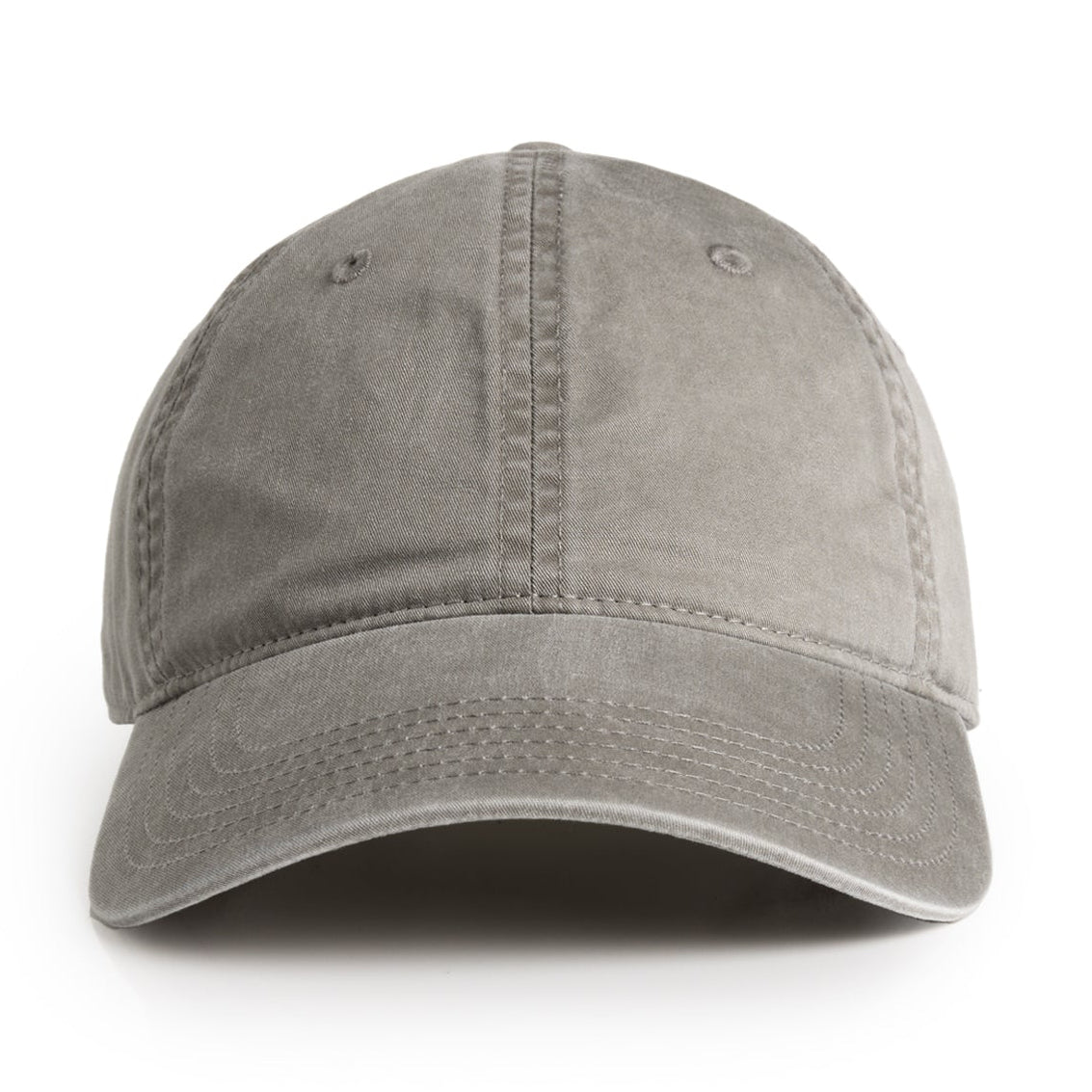 Cassiel Cotton Metal Badge Faded Grey Cap