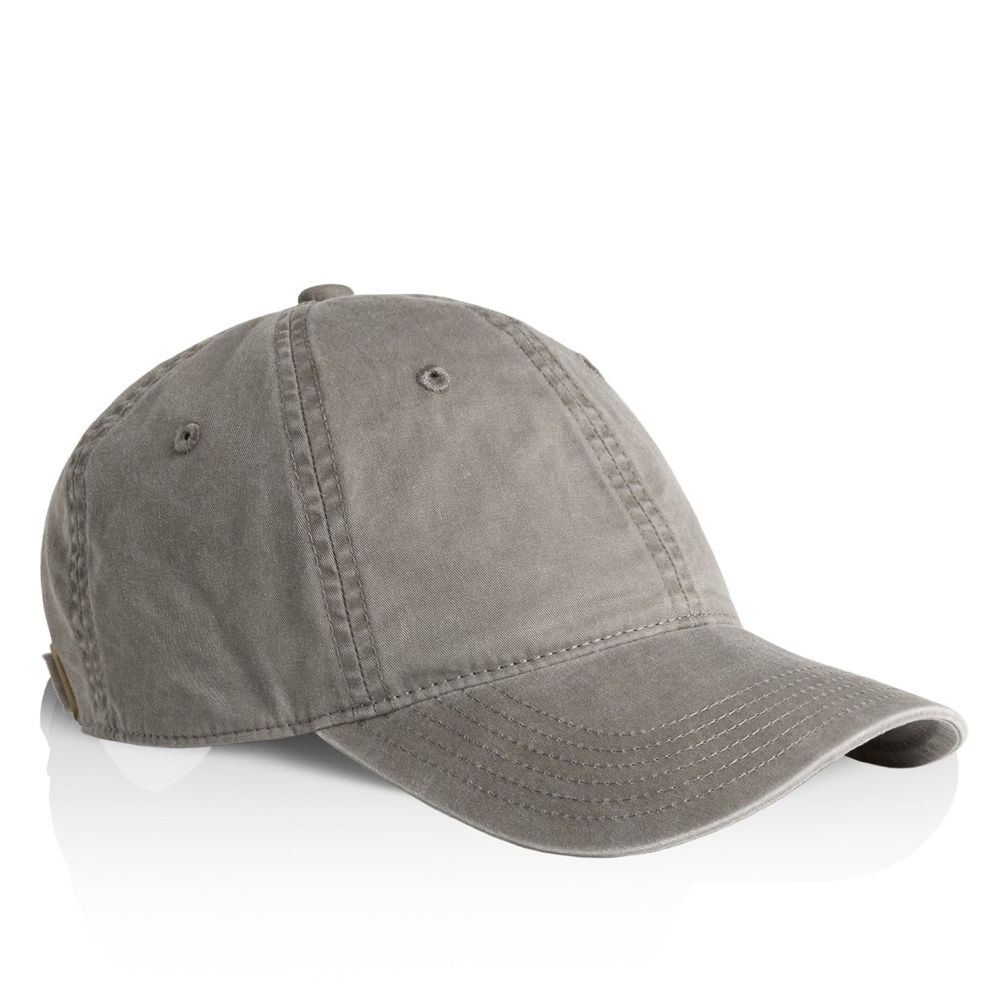 Cassiel Cotton Metal Badge Faded Grey Cap