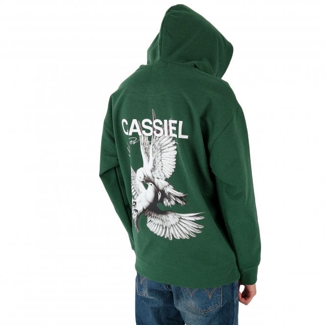 Cassiel Doves Green Pullover Hoodie