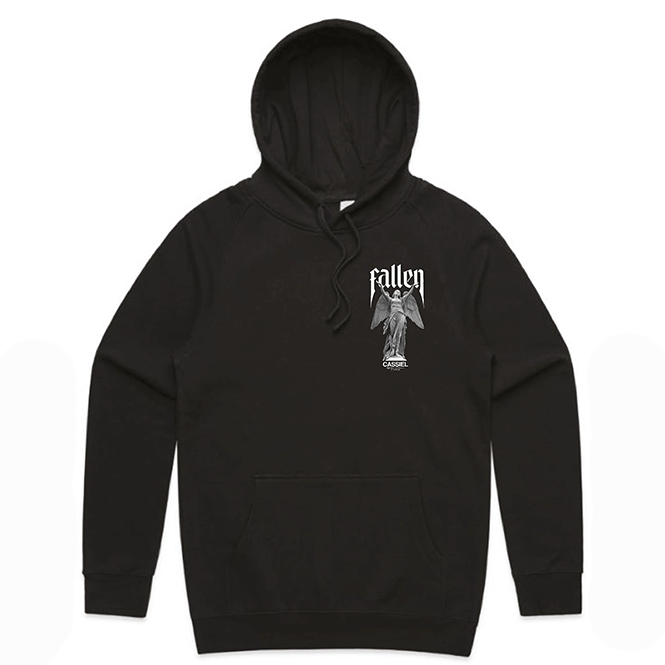 Cassiel Fallen Angle Black Hoodie Sweatshirt