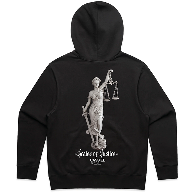 Cassiel Justice Black Hoodie Sweatshirt