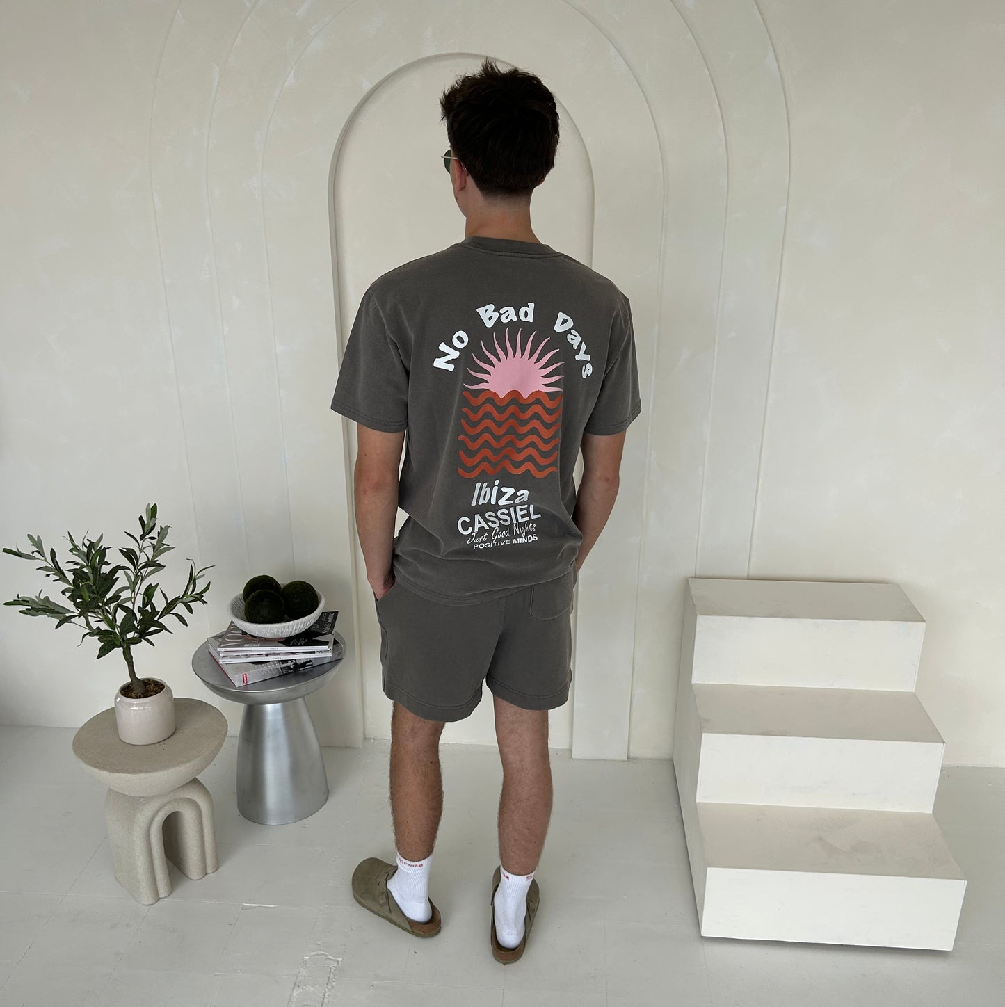 Cassiel Ibiza Faded Grey Tee