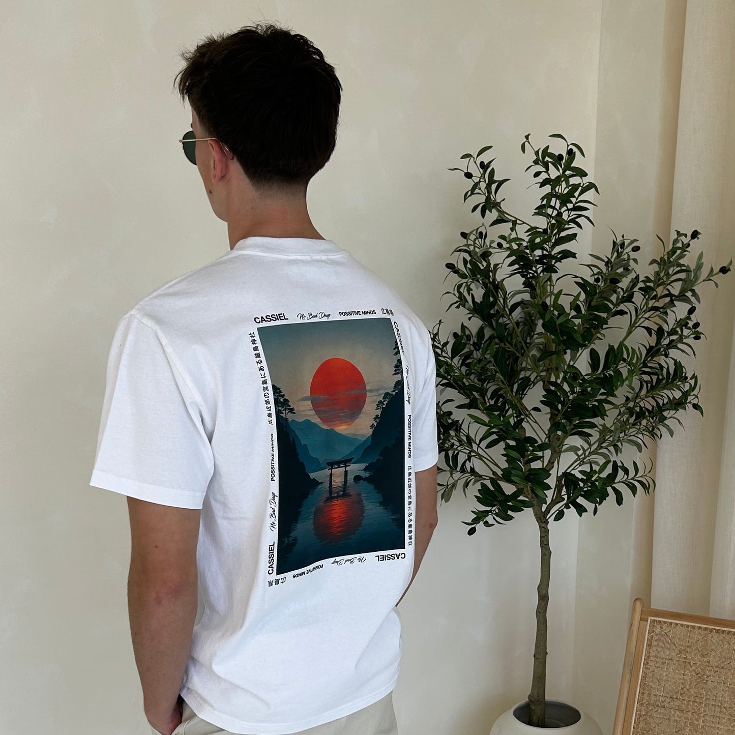 Cassiel Sunset Faded White Tee