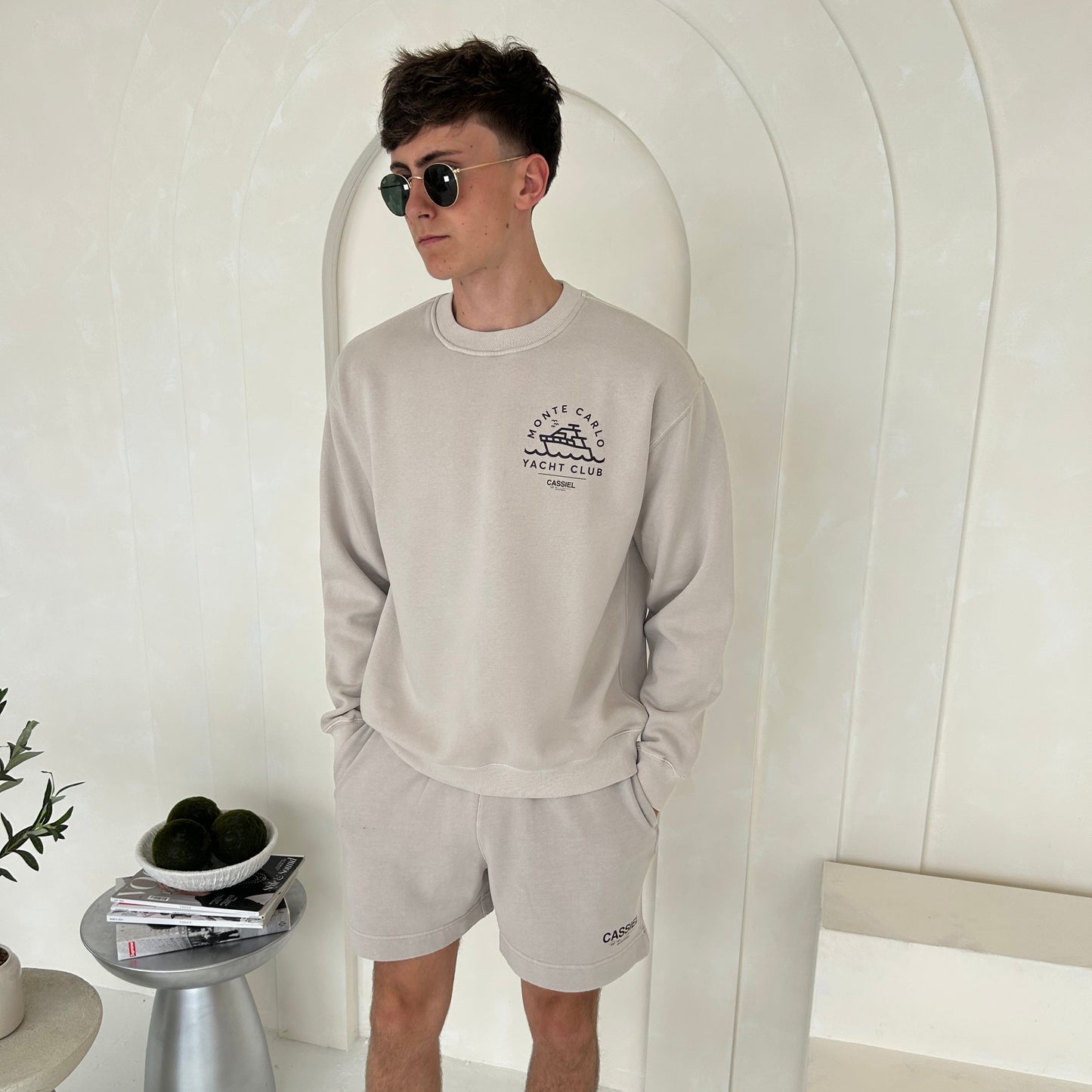 Cassiel Monte Carlo Faded Bone Sweatshirt