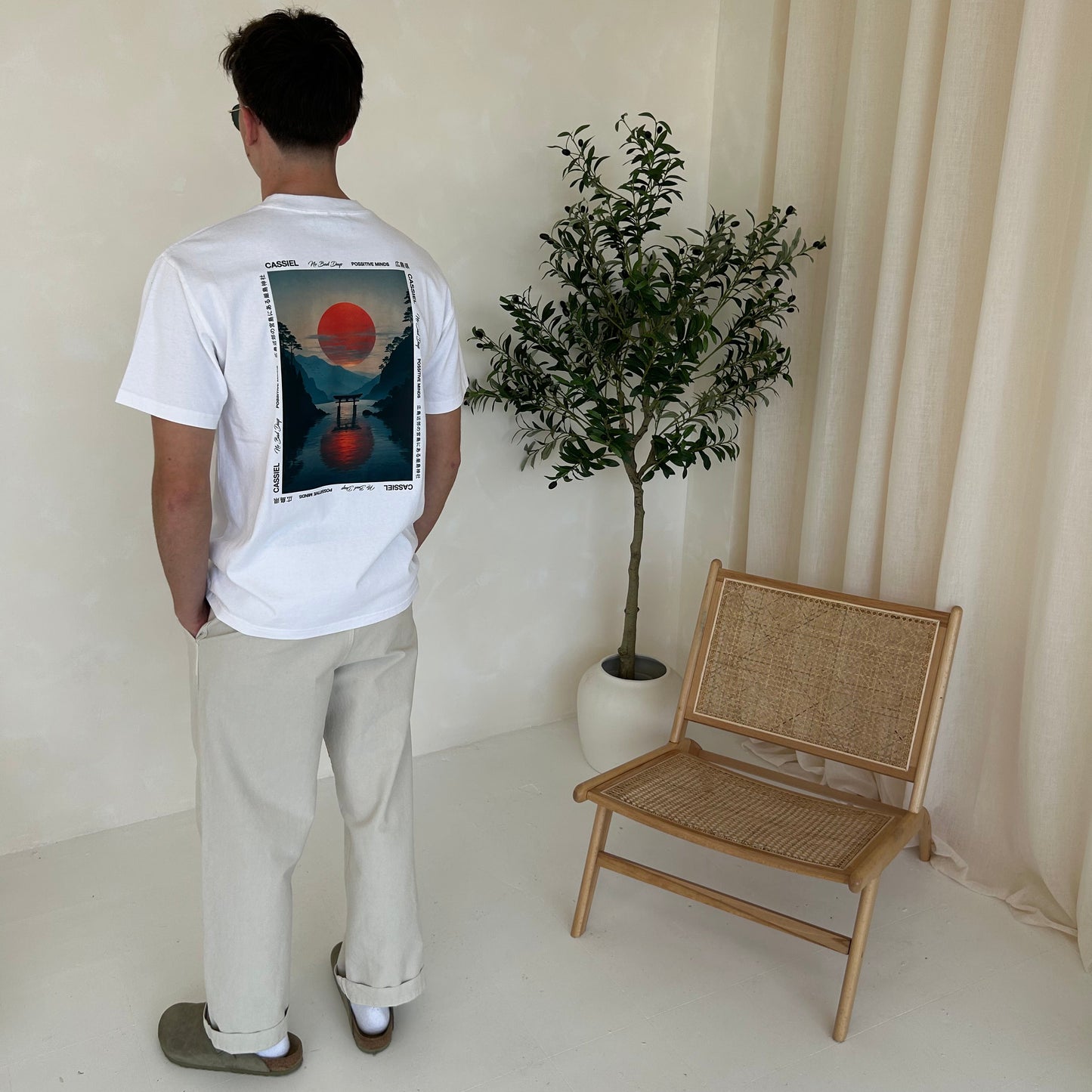 Cassiel Sunset Faded White Tee