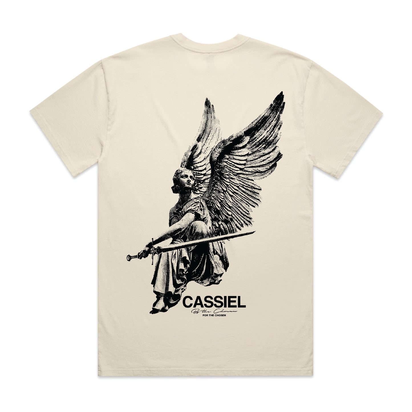 Cassiel Angel Faded Ecru Tee