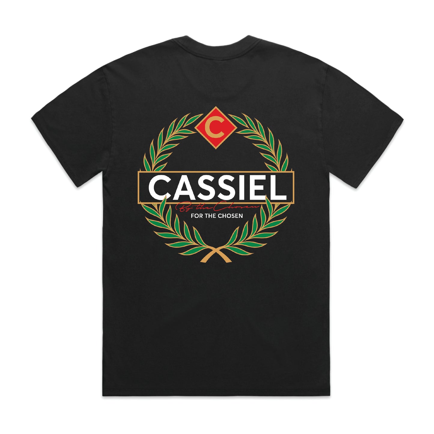 Cassiel Crest Faded Black Tee