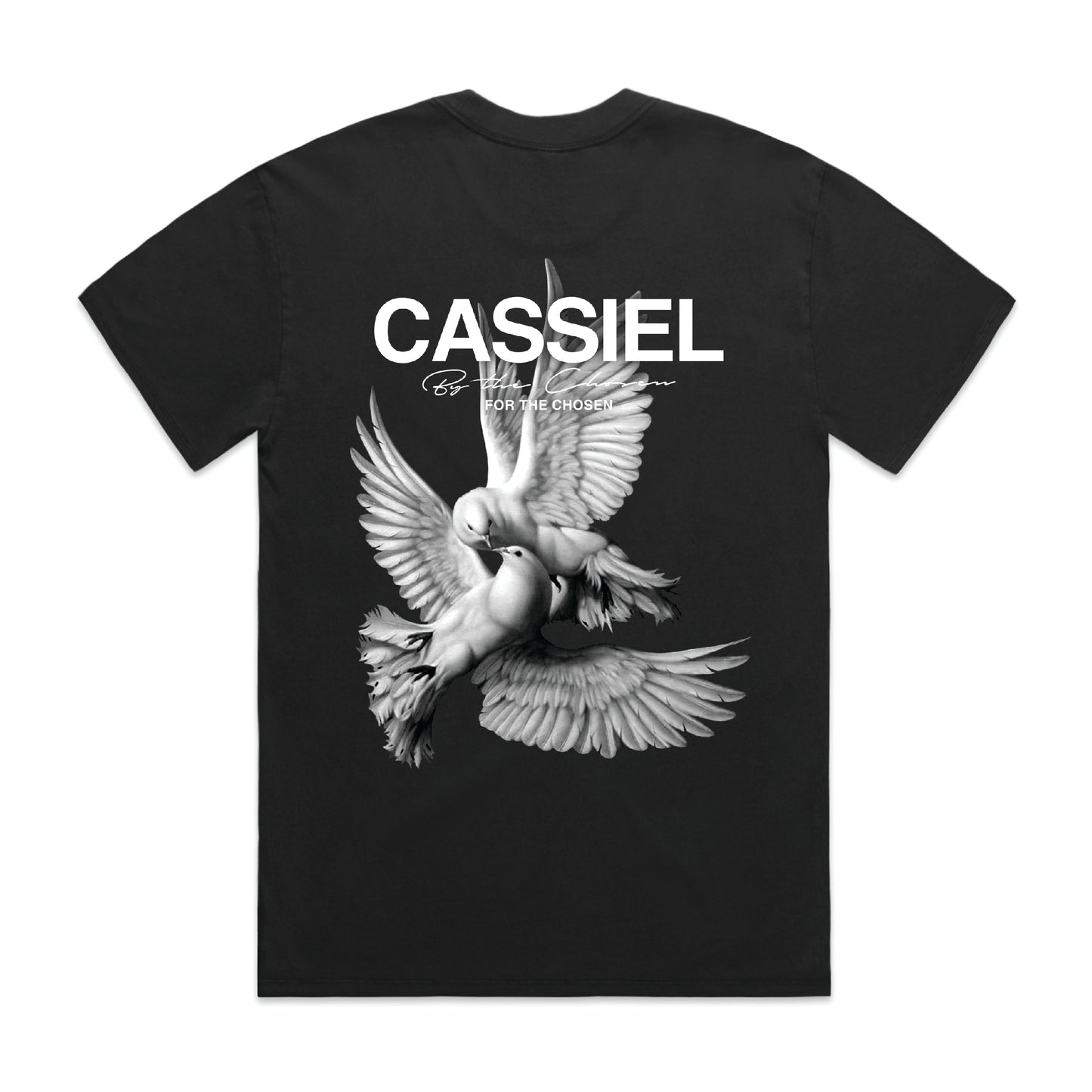 Cassiel Doves Faded Black Tee