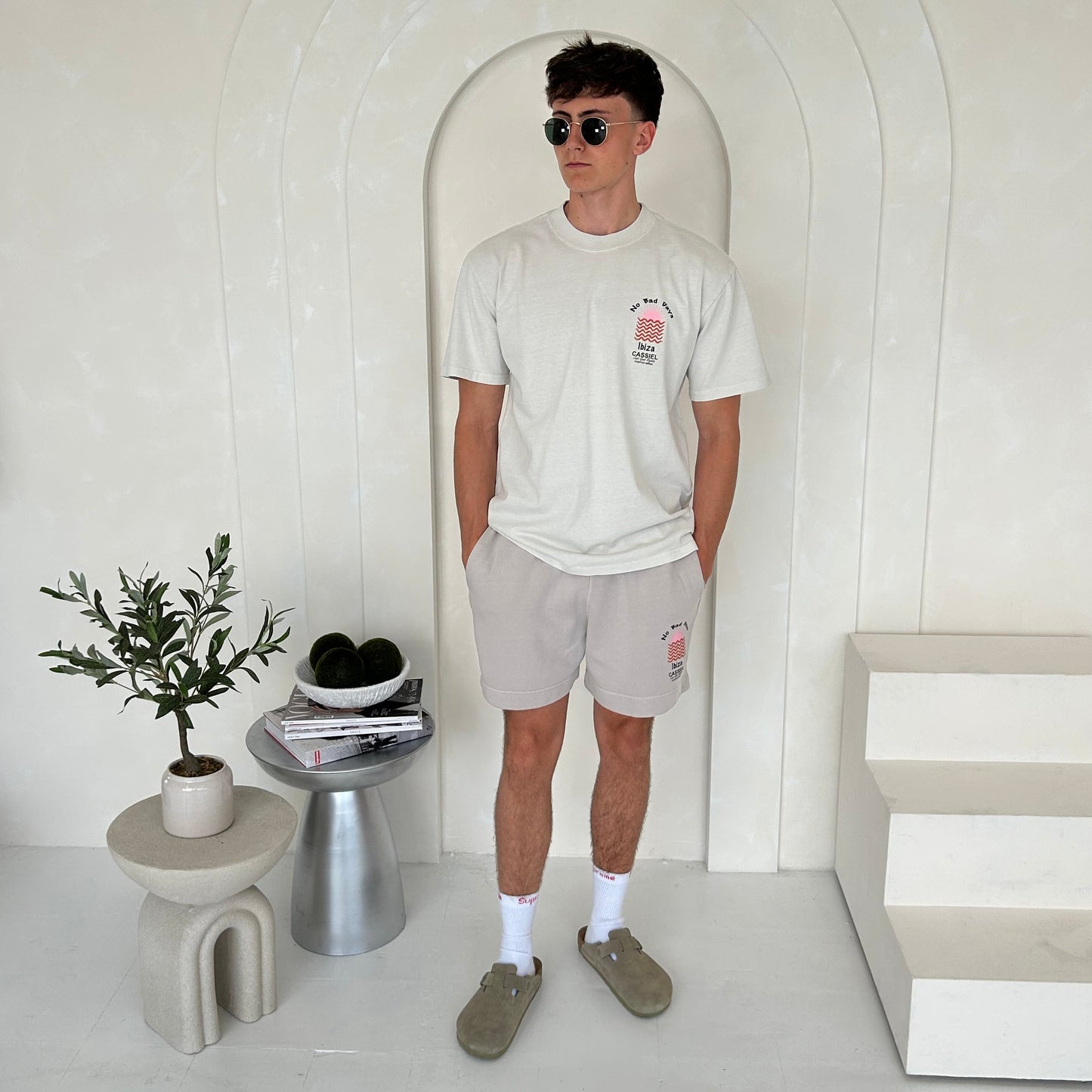 Cassiel Ibiza Faded Bone Tee