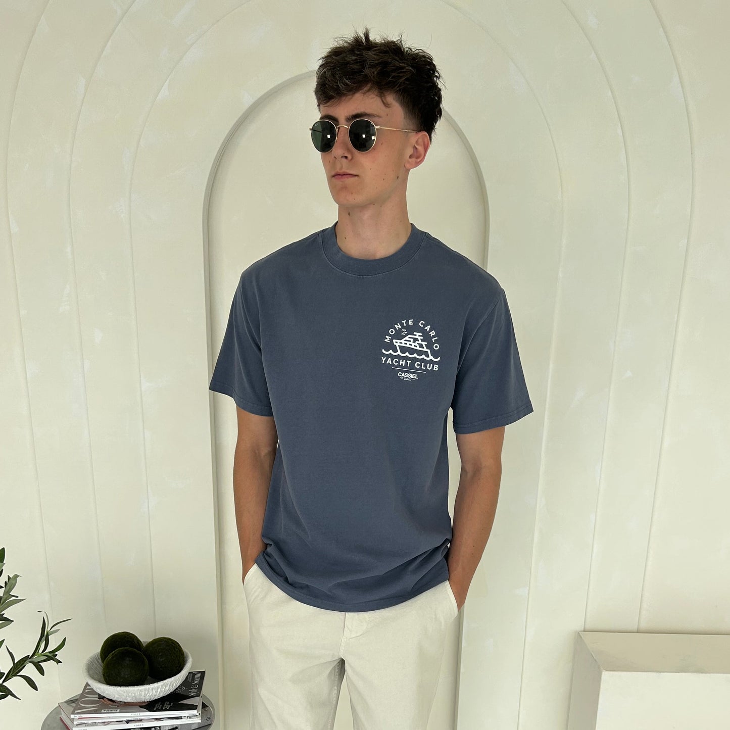 Cassiel Monte Carlo Faded Indigo Tee