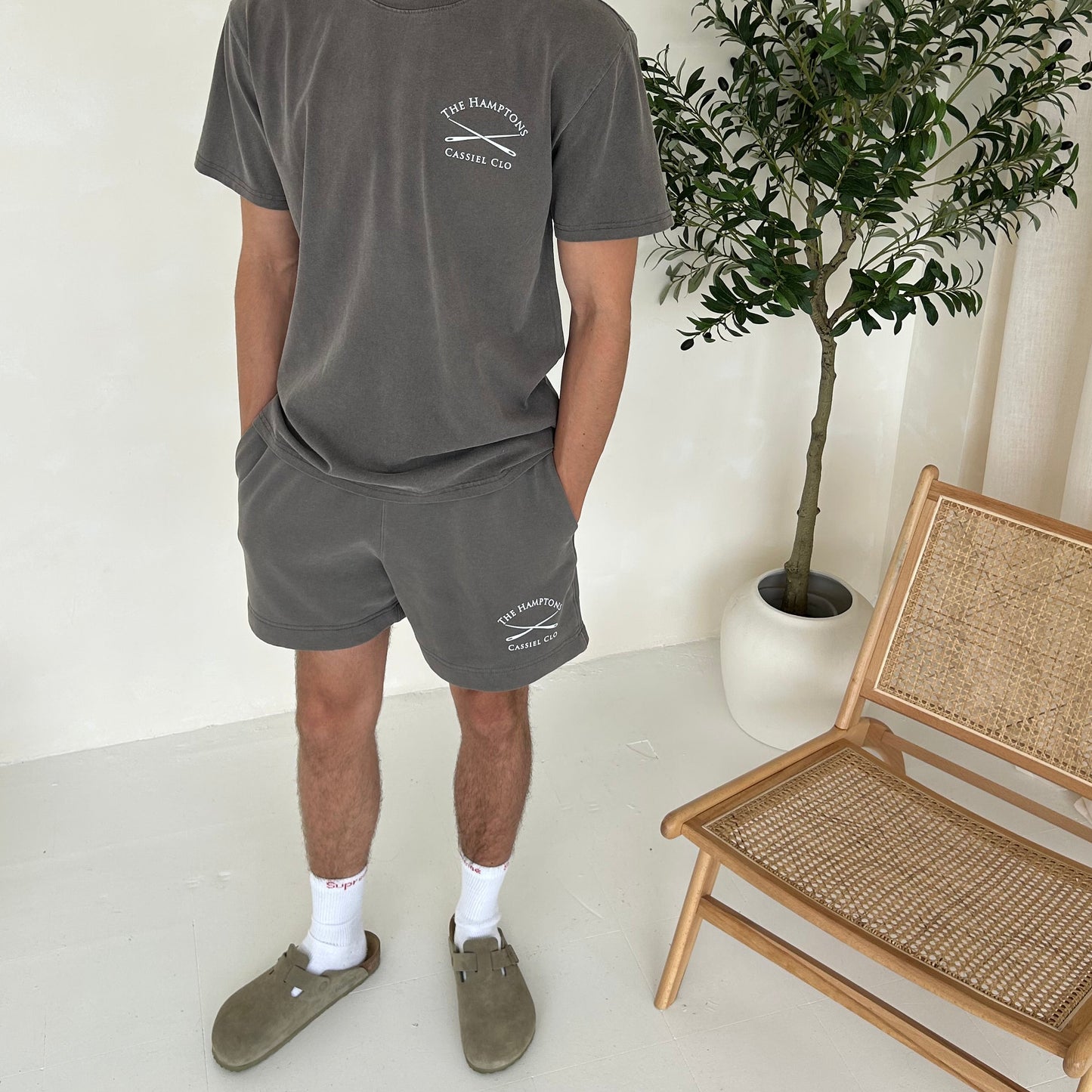Cassiel The Hamptons Faded Grey Sweat Short