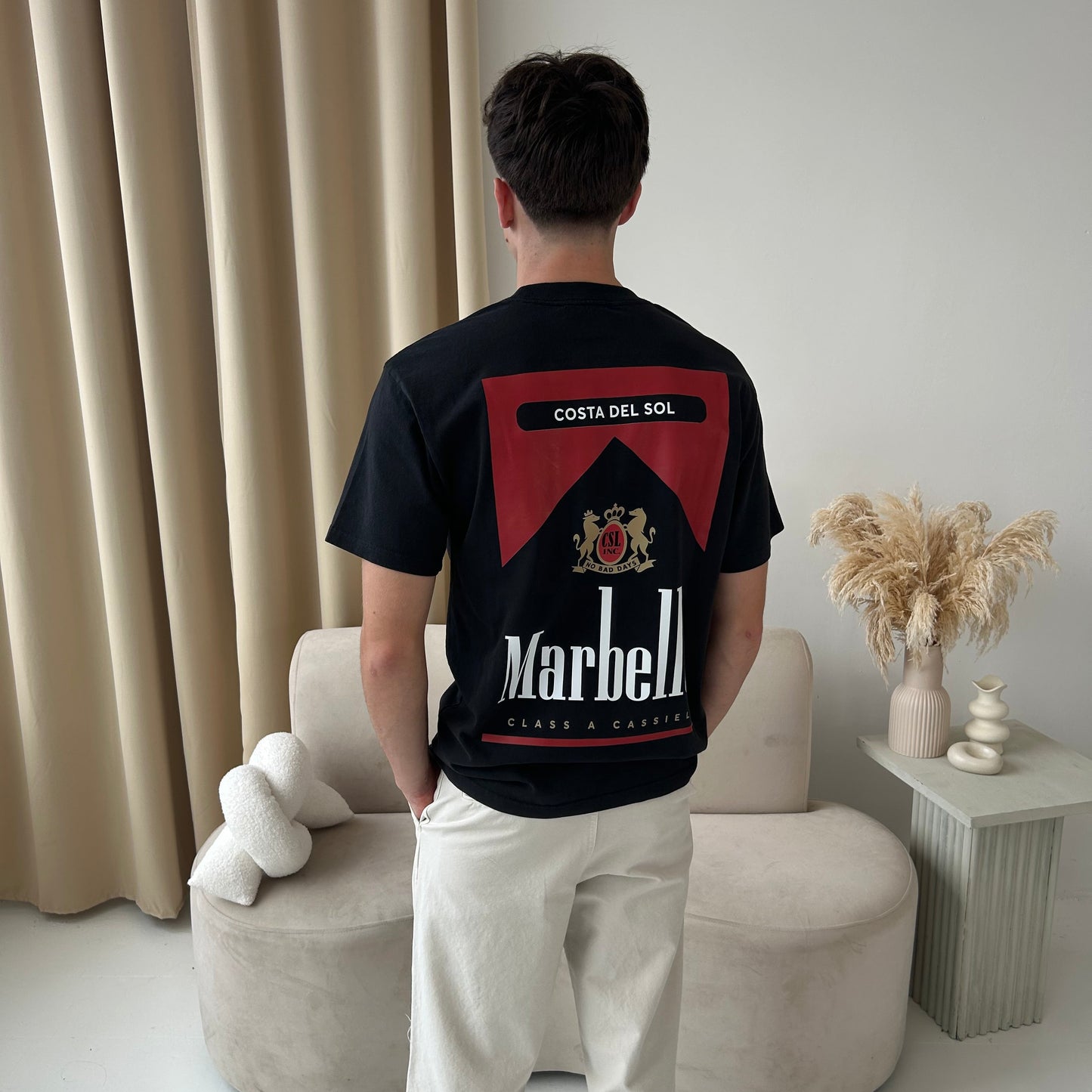 Cassiel Marbella Faded Black Tee