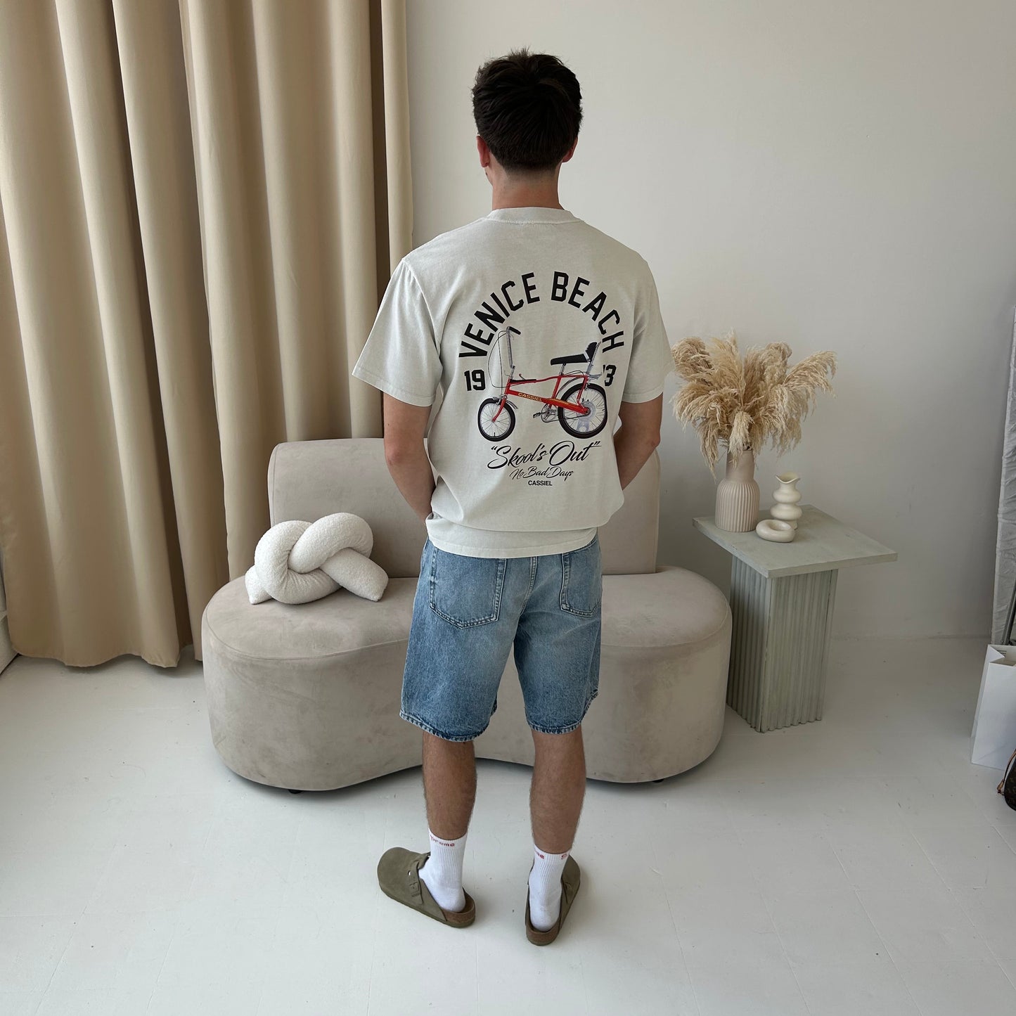 Cassiel Venice Beach Faded Bone Tee