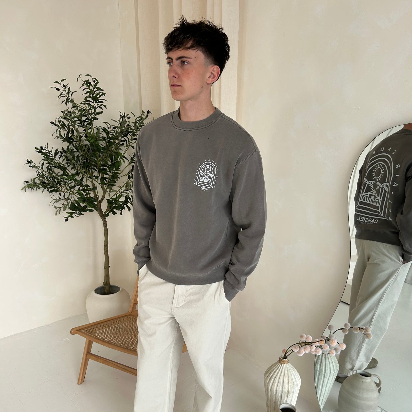 Cassiel Bel Air Faded Grey Sweatshirt