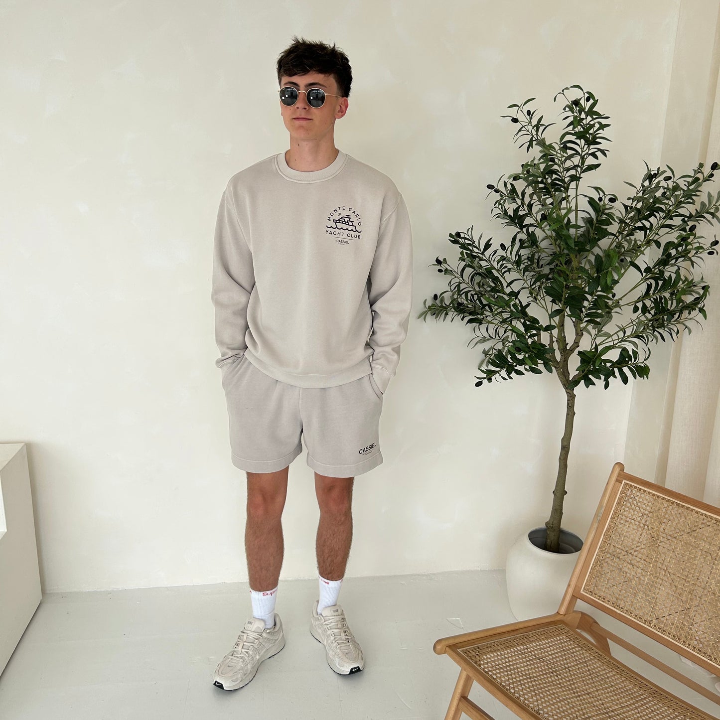 Cassiel For The Chosen Faded Bone Sweat Short