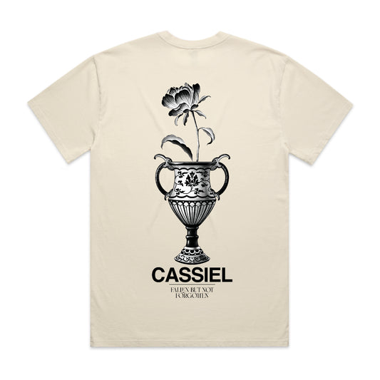 Cassiel Vase Back Print Ecru Tee