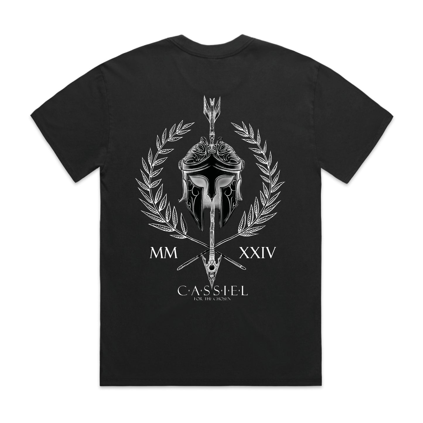 Cassiel Warrior Back Print Black Tee