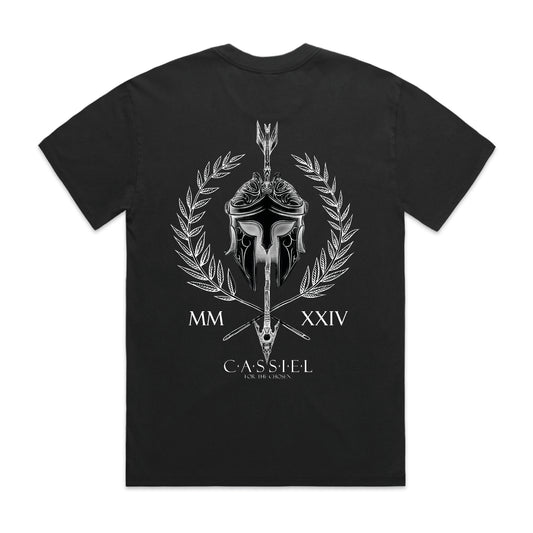 Cassiel Warrior Back Print Black Tee