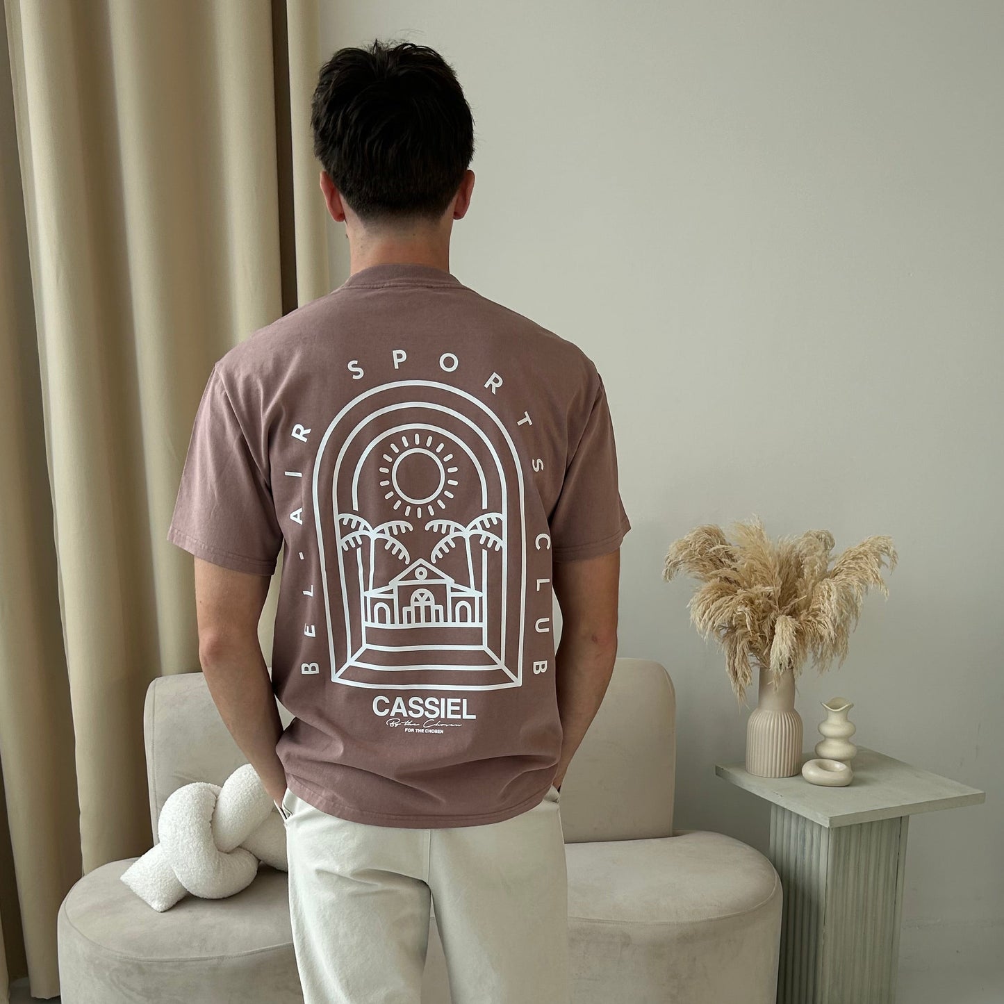 Cassiel Bel Air Sports Club Faded Pink Tee