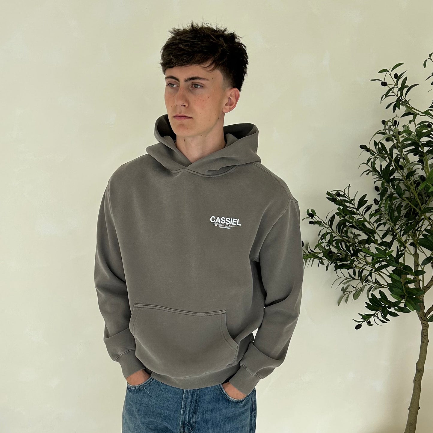 Cassiel For The Chosen Faded Grey Hoodie Sweatshirt