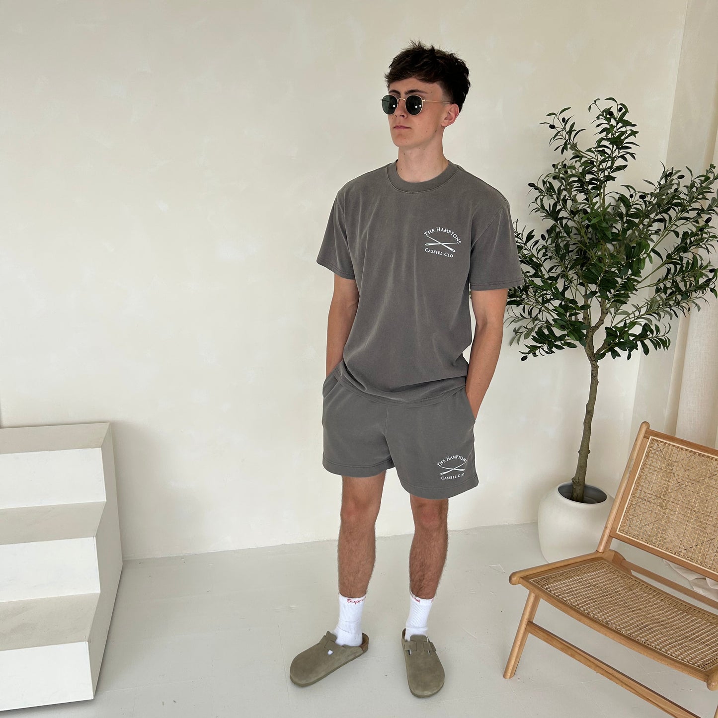 Cassiel The Hamptons Faded Grey Sweat Short