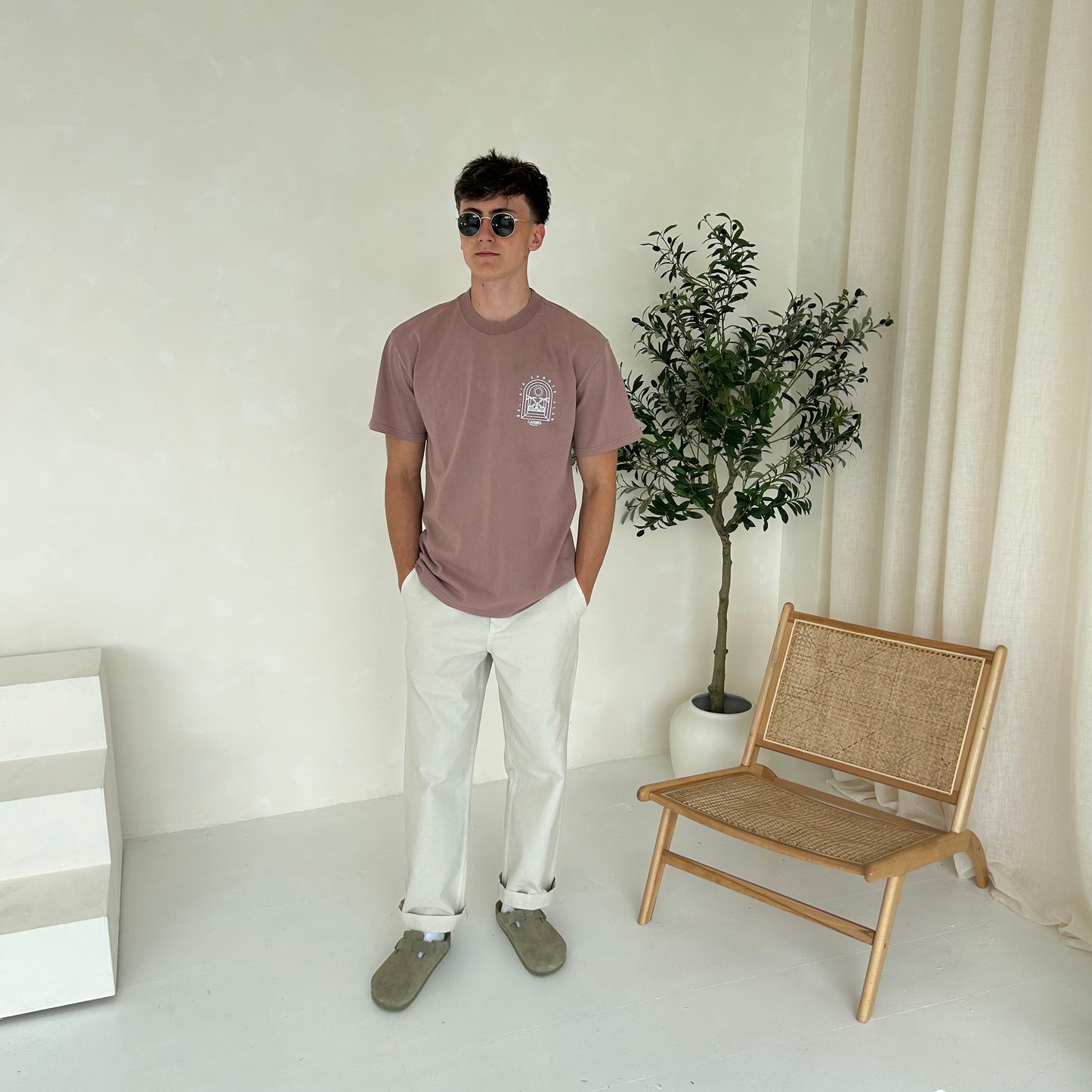 Cassiel Bel Air Sports Club Faded Pink Tee