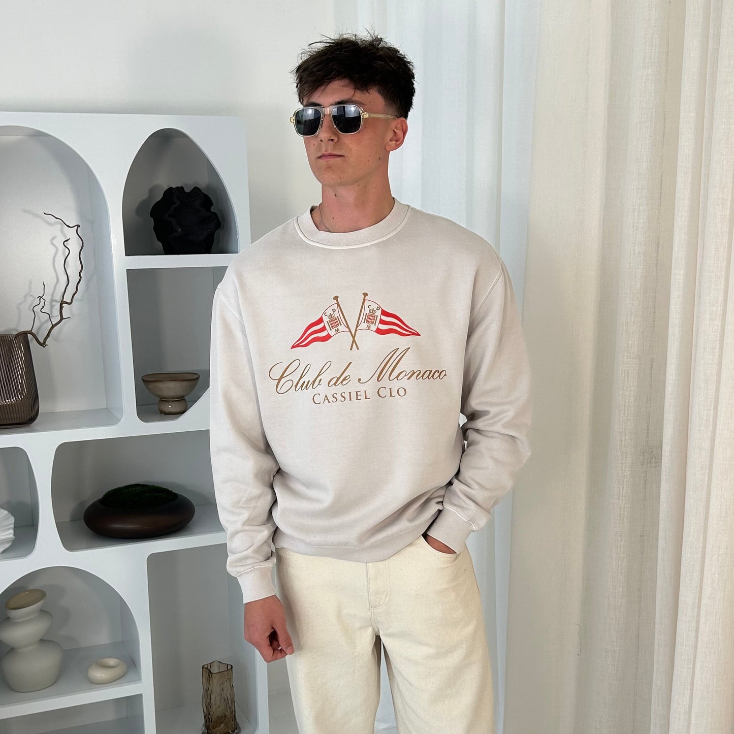 Cassiel Club De Monaco Bone Sweatshirt